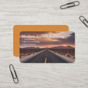 Tarjeta De Visita Asfalto y pavimentación / Servicios de construcció