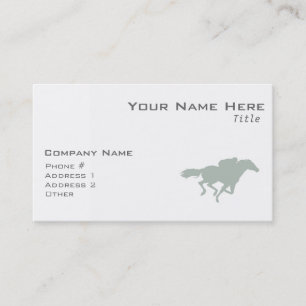 Tarjeta De Visita Ash Gray Horse Carreras