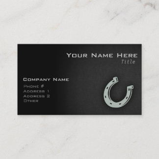 Tarjeta De Visita Ash Gray Horseshoe
