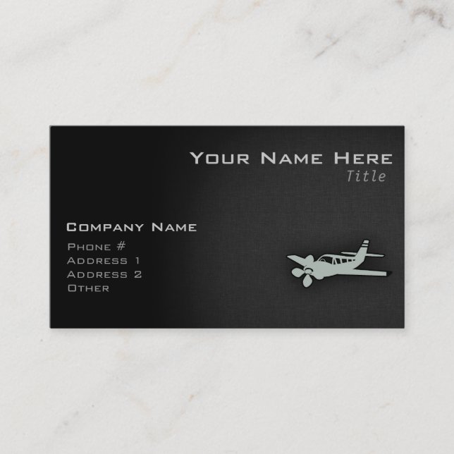 Tarjeta De Visita Ash Gray Plane (Anverso)