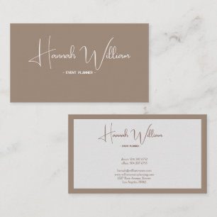 Tarjeta De Visita Ashwood Moderno Elegante Minimalista