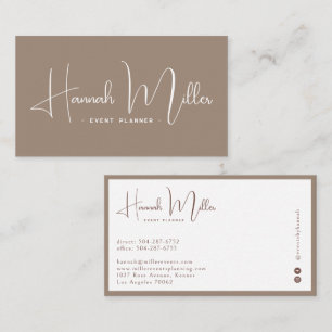 Tarjeta De Visita Ashwood   Moderno Minimalista Elegante 