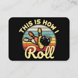 Tarjeta De Visita Así Es Como Pavo La Bolera Retro Vintage Bowler Fu