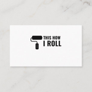 TARJETA DE VISITA ASÍ ES COMO ROLL PINT ROLLER