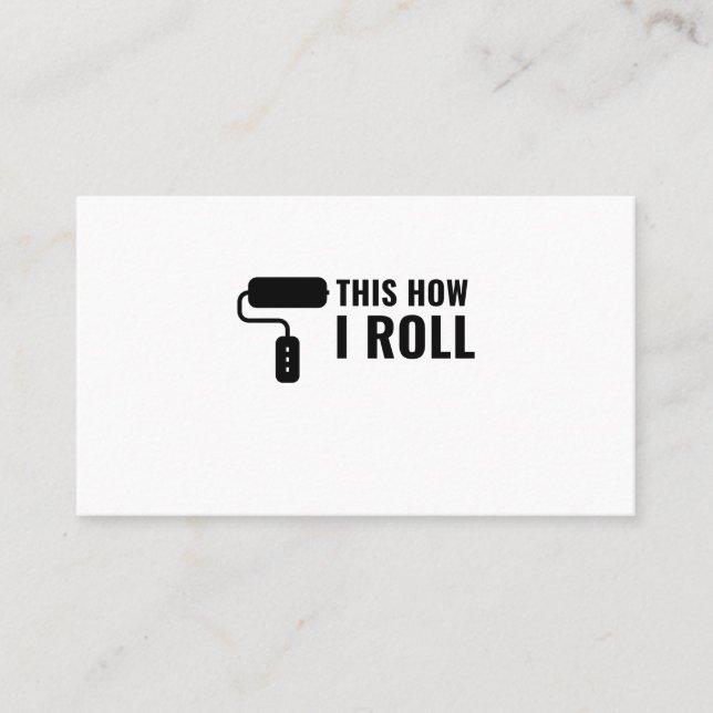 TARJETA DE VISITA ASÍ ES COMO ROLL PINT ROLLER (Anverso)