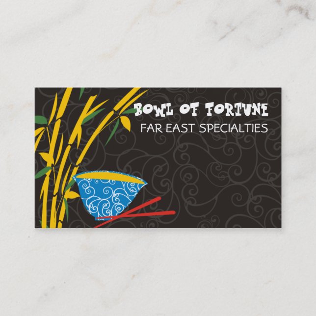 Tarjeta de visita asiática de bambú de los (Anverso)