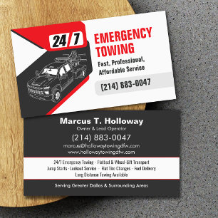 Tarjeta De Visita Asistencia de Grúa en Carretera 24/7