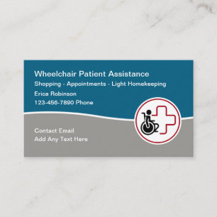 Tarjeta De Visita Asistencia de silla de ruedas médica