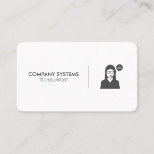 Tarjeta De Visita Asistencia empresarial simple al cliente