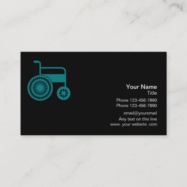Tarjeta De Visita Asistencia médica para discapacitados (Anverso)