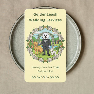 Tarjeta De Visita Asistente de bodas de mascotas moderno Encargado d