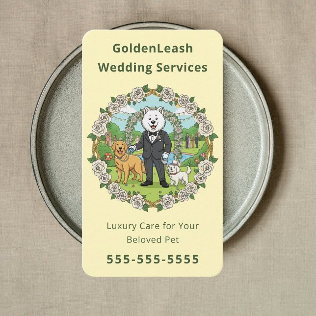 Tarjeta De Visita Asistente de bodas de mascotas moderno Encargado d (Subido por el creador)