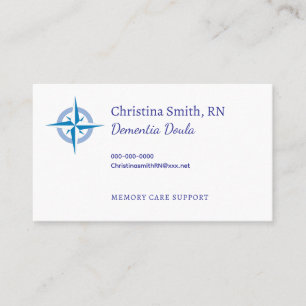 Tarjeta De Visita Asistente de cuidado de memoria Doula de demencia
