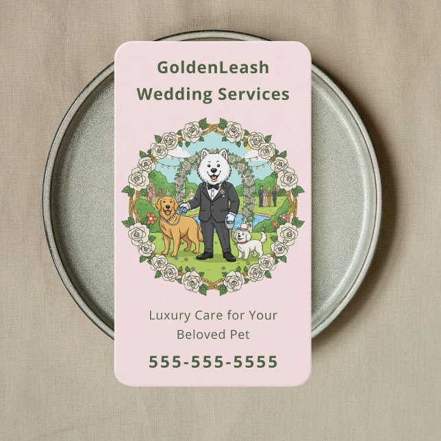 Tarjeta De Visita Asistente de Mascotas de Lujo para Bodas servicios (Subido por el creador)