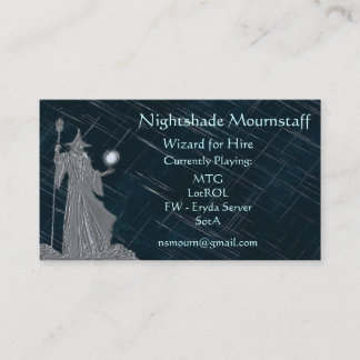 Tarjeta De Visita Asistente plateado para cielo nocturno