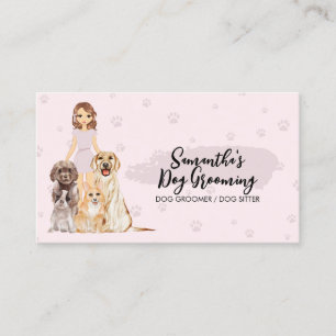 Tarjeta De Visita Asistente Veterinario de Dibujos Animados