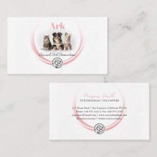 Tarjeta De Visita Asociación de Ayuda Animal Veterinaria voluntari