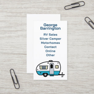Tarjeta De Visita Asociado de Ventas de Autocaravanas RV Camper