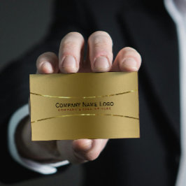 Tarjeta De Visita Aspecto de acero inoxidable de Faux Gold metálico 