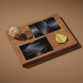 Tarjeta De Visita Aspecto de acero inoxidable de textura metálica gr