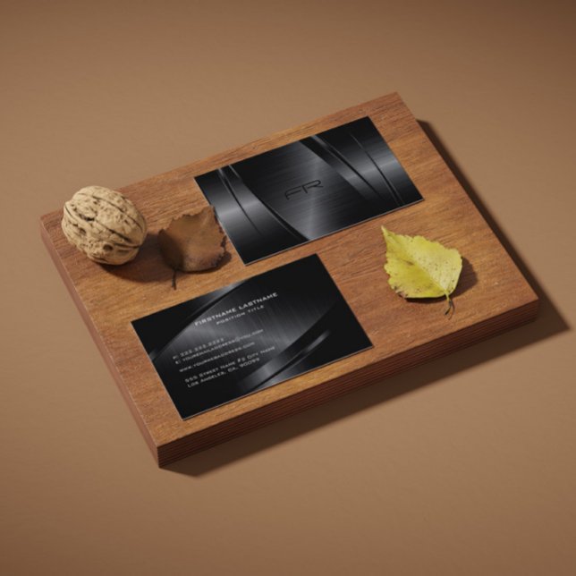 Tarjeta De Visita Aspecto de acero inoxidable de textura metálica gr (Subido por el creador)