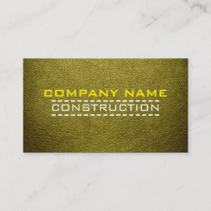 Tarjeta De Visita Aspecto de cuero profesional de la construcción #2