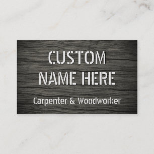 Tarjeta De Visita Aspecto de madera rústica falsa carpintero / traba