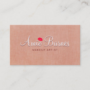 Tarjeta De Visita Aspecto del artista de maquillaje de los labios de