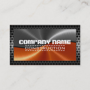 Tarjeta De Visita Aspecto del borde de acero Metalizado inoxidable m