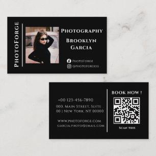 Tarjeta De Visita Aspecto elegante profesional Monocromo Audaz Elega