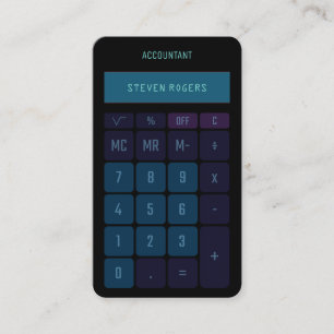 Tarjeta De Visita Aspecto falso de la calculadora