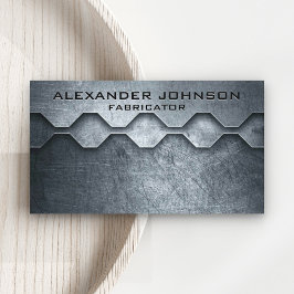 Tarjeta De Visita Aspecto metálico masculino genial Fabricador mecán