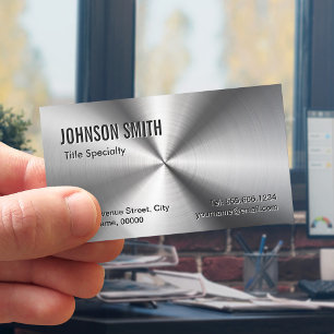 Tarjeta De Visita Aspecto metálico radial deslizante de la llanura p