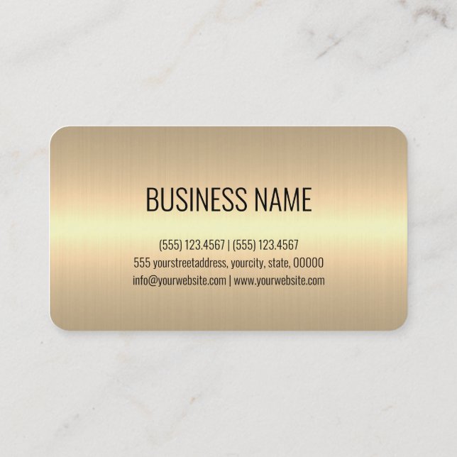 Tarjeta De Visita Aspecto Metalizado de acero inoxidable de Guay #4 (Reverso)