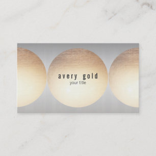 Tarjeta De Visita Aspecto Metalizado dorado y plateado