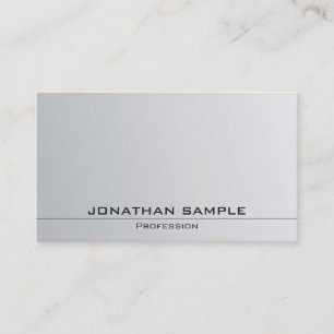 Tarjeta De Visita Aspecto plateado Sofisticado Simple Plain Trendy