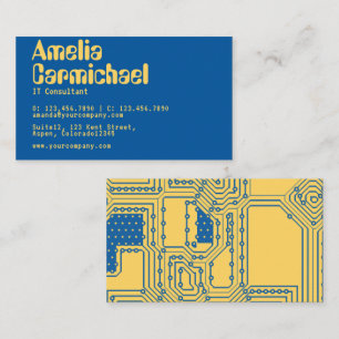 Tarjeta De Visita Aspen Gold y Princess Blue Tecnología Empresarial