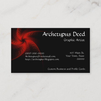 Tarjeta De Visita Aster Fractal Business Card