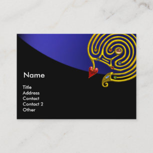 Tarjeta De Visita ASTRAL LABYRINTH,ASTROLOGÍA ZODIAC GRÁFICO Azul Ne