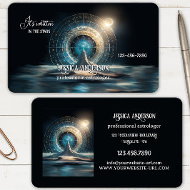 Tarjeta De Visita Astrologer del horoscopio celeste mágico
