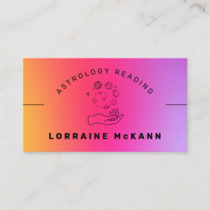 Tarjeta De Visita Astrología de ASTROLOGER leyendo lectura de AURA