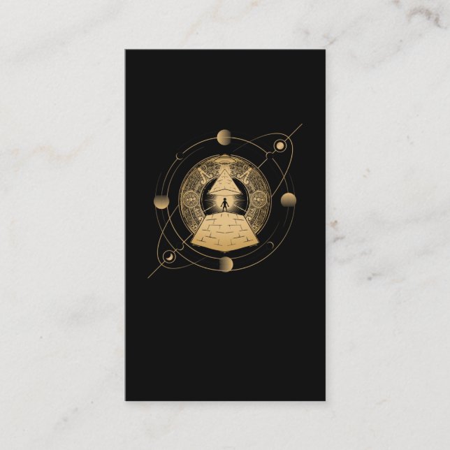 Tarjeta De Visita Astrología piramidal egipcia Geometría sagrada en  (Anverso)