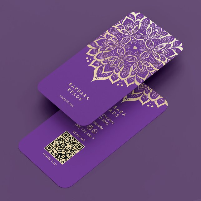 Tarjeta De Visita Astrologist Healer Royal Purple Elegala (Subido por el creador)
