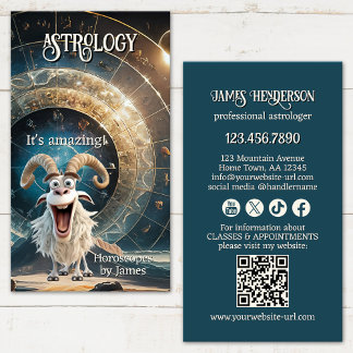 Tarjeta De Visita Astrólogo Profesional Divertido