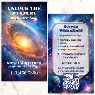Tarjeta De Visita Astrologo Profesional Galaxia Celeste