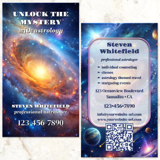 Tarjeta De Visita Astrologo Profesional Galaxia Celeste