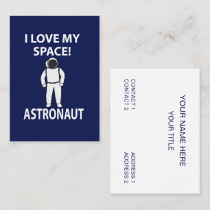 Tarjeta De Visita Astronauta Amo a mi astronauta espacial