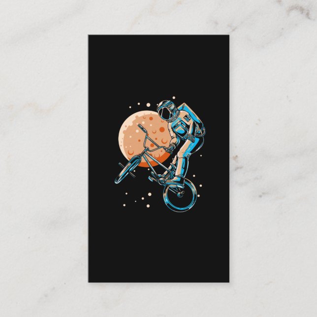 Tarjeta De Visita Astronauta BMX Moon Space Biker (Anverso)
