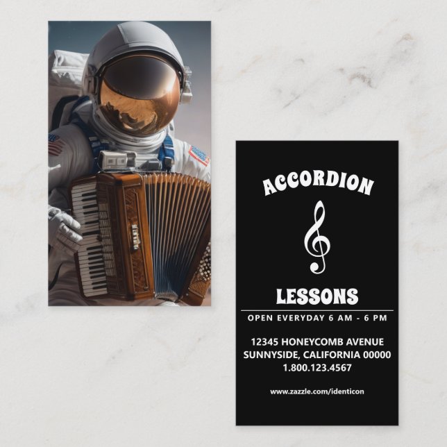 Tarjeta De Visita astronauta de acordeón (Anverso / Reverso)
