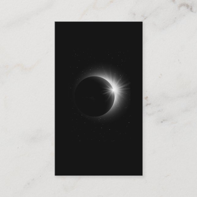 Tarjeta De Visita Astronomía total del eclipse solar (Anverso)